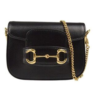 Gucci Black Horsebit Shoulder Bag 760253.493075 XX02745
